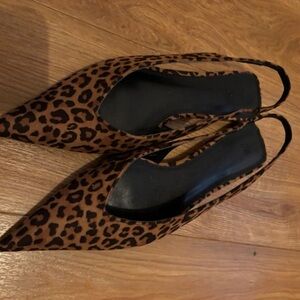 H&M Brown Leopard Print Heels
